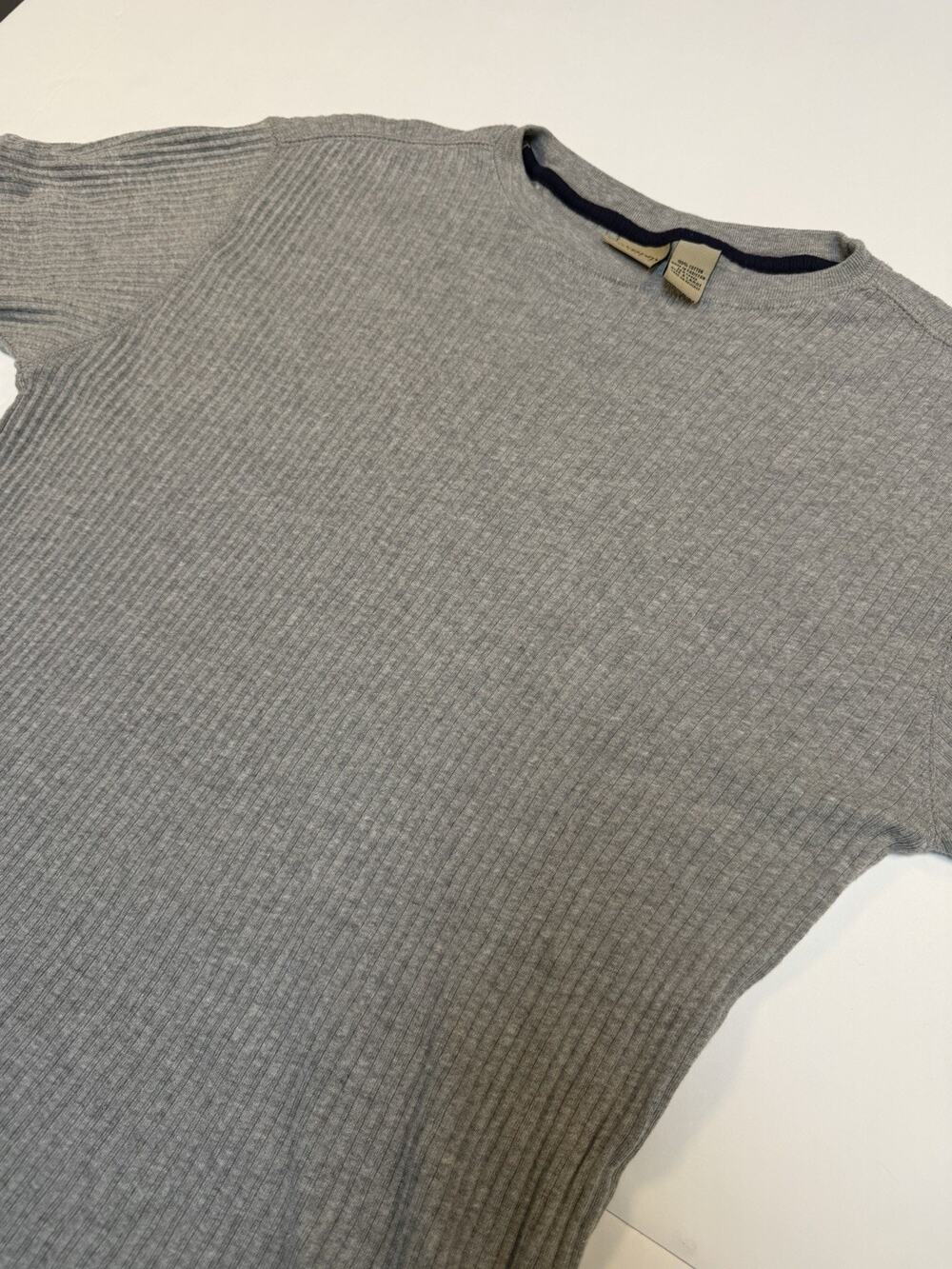 Mens Vintage Size medium 90s / Y2K Grey Soprano Style 100 % Cotton Corded TShirt